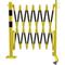 Expanding barrier with fixed demarcation post, Ø 60 mm, yellow/black